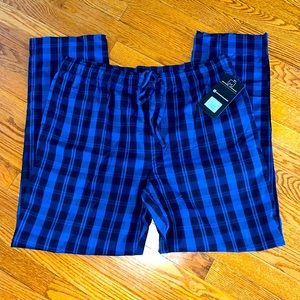 Michael Strahan MEN’s woven sleep pants pajama pant XL BLUE/BLACK